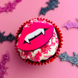 Lips with fangs- Mini Halloween toppers