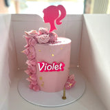 Barbie personalised cake topper set