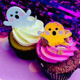 6Pk Halloween Ghost Toppers/ Ghosts/ Cupcake toppers/ Halloween