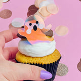 6Pk Halloween Ghost Toppers/ Ghosts/ Cupcake toppers/ Halloween