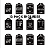 Tombstone Cupcake Toppers | Halloween Gravestone Party Decor | Cemetery Graves cupcake toppers