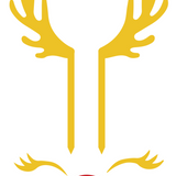 Reindeer Antlers, Eyes & Nose acrylic cake topper