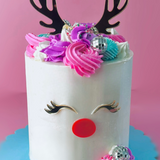 Reindeer Antlers, Eyes & Nose acrylic cake topper