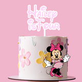 Minnie cake fropper and Name topper