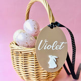 Personalised Easter Acrylic Gift Basket Custom Name tags/ Easter Baskets Tags