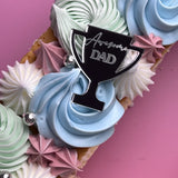 Awesome Dad trophy mini cupcake topper (4Pk)