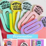 Personalised jumbo sized paper clips