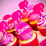 Barbie cupcake toppers