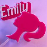 Barbie personalised cake topper set