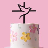 Dove cross cake topper