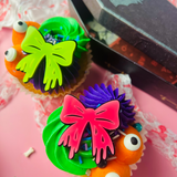 Slime Bow Mini Cupcake Toppers