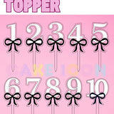 Bow Number Topper