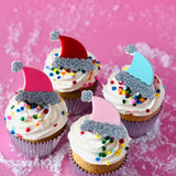 Santa hat mini toppers