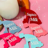 Santa's milk tags