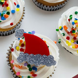Santa hat mini toppers