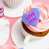 Conversation heart mini toppers
